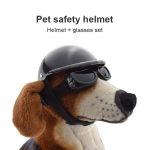 Pet Helmet New Motorcycle Helmet With Sunglasses Pet Toy Hat Dog Cat Head Protection - Image 2