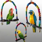 Colorful Beads Bird Bells Toys Pet Multi Ladder Bridge Natural Wooden Parrots Swing Toy Birds Perch - Image 2
