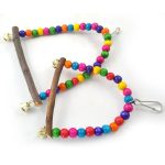 Colorful Beads Bird Bells Toys Pet Multi Ladder Bridge Natural Wooden Parrots Swing Toy Birds Perch - Image 3