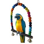 Colorful Beads Bird Bells Toys Pet Multi Ladder Bridge Natural Wooden Parrots Swing Toy Birds Perch - Image 5