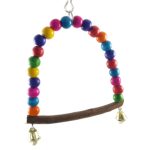 Colorful Beads Bird Bells Toys Pet Multi Ladder Bridge Natural Wooden Parrots Swing Toy Birds Perch - Image 6