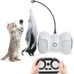 Smart Electronic Cat Toy Interactive Automatic Running LED With Ball And Stick Feather Intelligent Remote Control