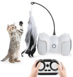 Smart Electronic Cat Toy Interactive Automatic Running LED With Ball And Stick Feather Intelligent Remote Control