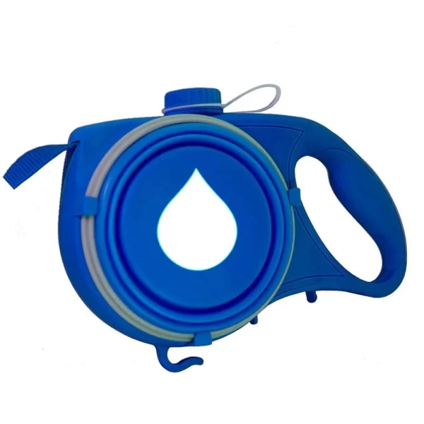 Dog Leash with Water Bottle Bowl Nylon Dog Leash for Outdoor Walking
