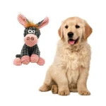 Cute Donkey Plush Toy Squeaky Pet Molar Chewing Toy - Image 3