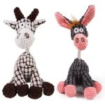 Cute Donkey Plush Toy Squeaky Pet Molar Chewing Toy