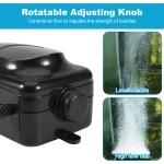 3.5W, 8W, 12W Ultra Quiet Adjustable Aquarium Oxygen Pump with Dual Output - Image 4
