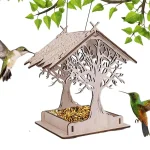 Outdoor Hanging Wooden Bird Feeder, Extra Large